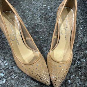 Jessica Simpson Tan Embellished Women's Shoes